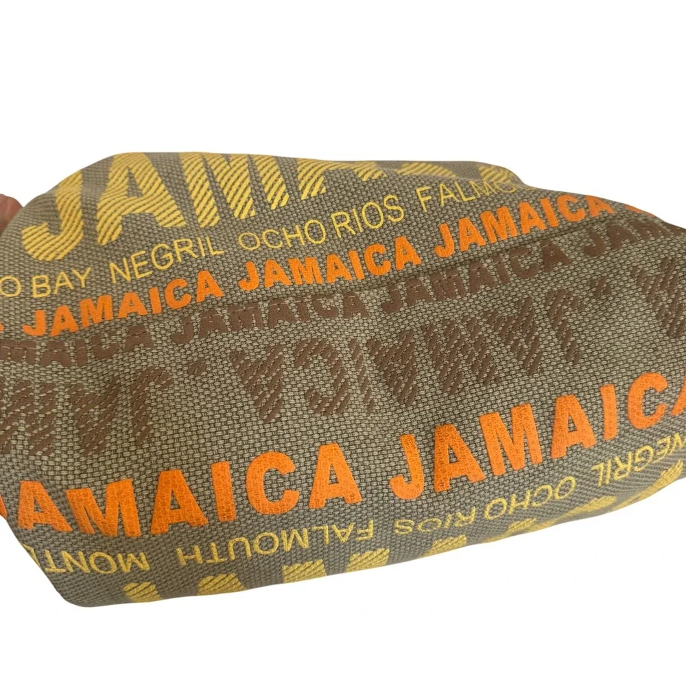 Robin Ruth Jamaica Travel Shoulder Bag‎ Hobo Purse Beige Orange